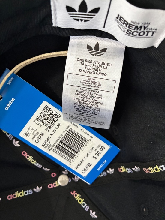 Adidas X Jeremy Scott JW8026 Black Fitted Cap High Crown \'90s Pop Art Club Kid main image 4